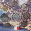 2007 Malta 8 Coins Official Set Special Edition Fish Flowers Bird Crab Ballottra