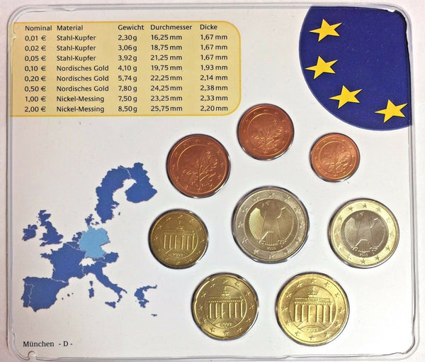 Germany 2003 Euro Official Coin Set Special Edition München Mint D Deutschland