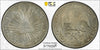 1862 GO YF MEXICO 8 REALES PCGS MS62 SILVER COIN