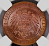 1891 German East Africa Pesa Wilhelm II NGC MS65
