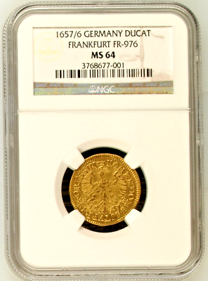 Germany 1657 Gold Ducat Free imperial city of Frankfurt NGC MS64