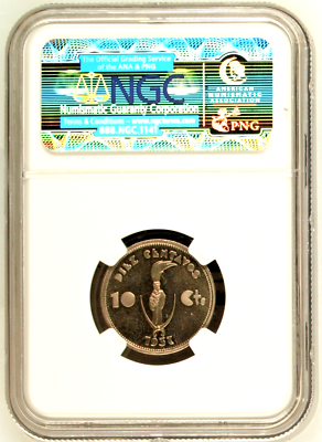 Republic of Bolivia 1937 Proof Coin 10 Centavos NGC PF65