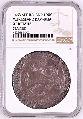 Netherlands 1668 West Friesland Silver Ducat Knight on horse Dutch Republic NGC