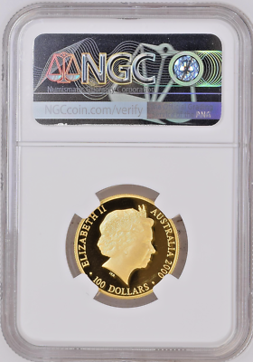 Australia 2000 Gold Colorized $100 Sydney Summer Olympics Torch NGC PF70