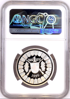 Swiss 1986 Platinum Shooting Thaler Medal Uri Altdorf William Tell NGC PF69