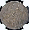 Swiss 1865 Shooting Taler 5 Francs Schaffhausen Helvetia R-1054b Medal NGC MS65