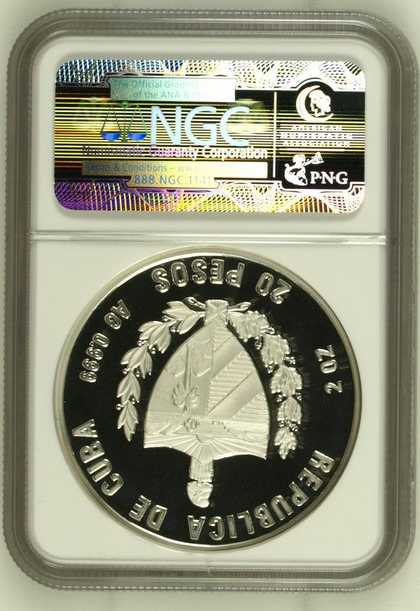 Cuba 1993 20 Pesos Fidel Castro 40th Anniversary of Moncada Coin