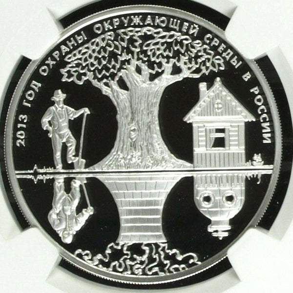 2013 Russia Silver 3 Roubles Environment in Russia Year of Protection NGC PF69
