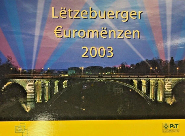 2003 Luxembourg 8 Coins Official Euro Set Special Edition + 4 Stamps