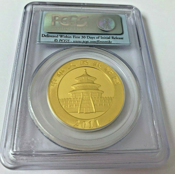 China 2011 Gold Proof Coin 500 Yuan 1oz Panda PCGS First Strike