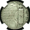 Swiss 1925 RARE Silver Medal Shooting Fest St. Gallen R-1199a NGC MS64