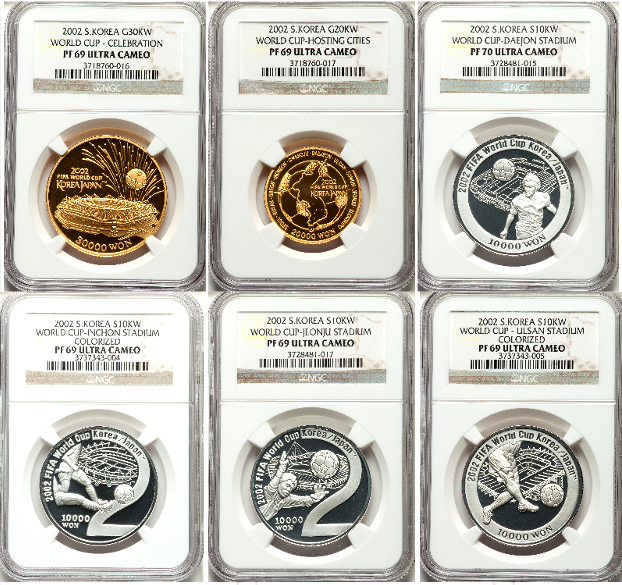 2002 FIFA WORLD CUP KOREA/JAPAN メダルプレート 2002 FIFA World Cup KOREA JAPAN Gold Silver Bronze Medal