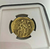 Byzantine Empire Gold Hyperpyron Archangel Michael VIII Virgin Christ NGC AU