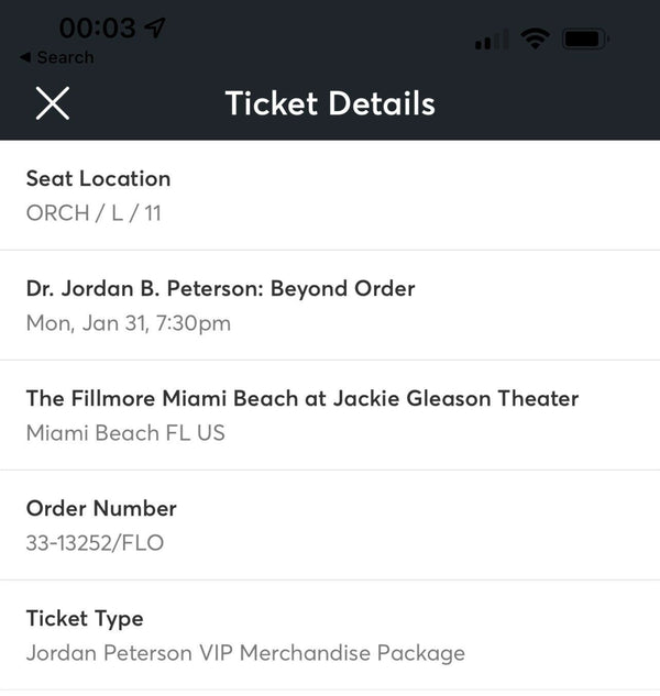 2 or 4 Dr. Jordan Peterson VIP Tickets for 01/31/2022 SOLD OUT