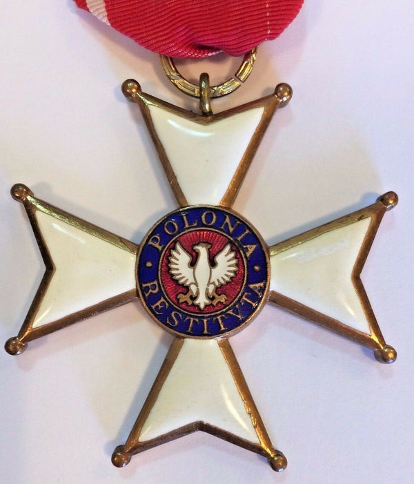 Rare 1944 Polonia Restituta Commanders Cross with Star Order Poland