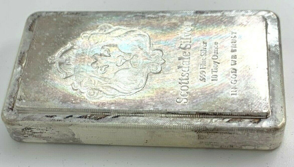 Silver Bar 10 oz .999 Scottsdale In God We Trust AZ USA