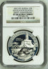 Russia 2001 Silver 3 Roubles 300th Anniversary of Navigation School NGC PF68