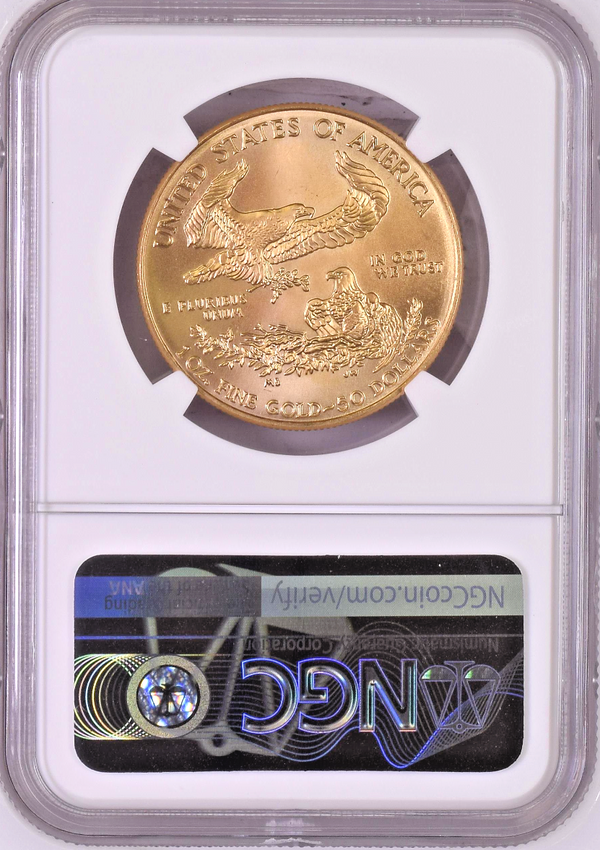 2008 W Gold 1oz Coin $50 American Eagle United States NGC MS69