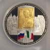 2011 Russia 25 Roubles 5oz Silver Gold Coin Colorized Italian Culture NGC PF70