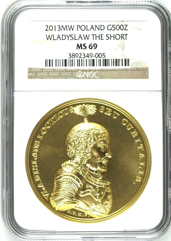 2013 Poland Gold 500 Zloty Coin Wladyslaw the Short Lokietek NGC MS69 Mint.-750