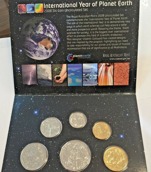 2008 Australia Set 6 coins International Year of Planet Earth Royal Mint