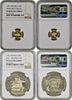 Anguilla 1969 Set 8 Gold Silver Coins NGC PF64-69 Rare