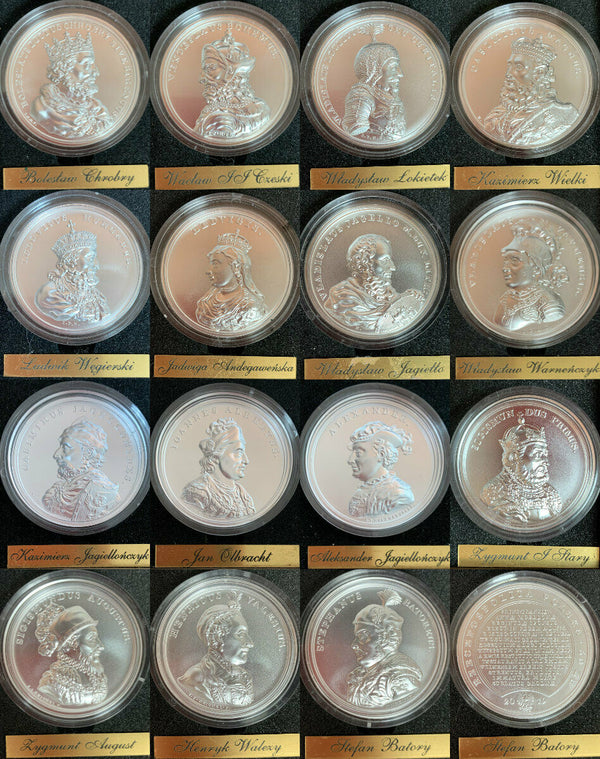 2013-2019 Poland Silver 50 Zloty 15 Coins Treasures of Stanislaw August Box