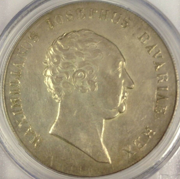 German States Bavaria 1817 Silver Thaler Krone Maximilian IV Josef PCGS AU55