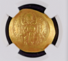 Byzantine Empire Gold Histamenon Constantine X Constantinopolis Christ NGC AU