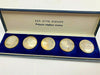 1970 Israel Silver Set 5 Coins 10 Lirot Jewish Pidyon Haben Trah Menorah