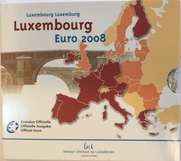 2008 Luxembourg 8 Coins Official Euro Set Special Edition