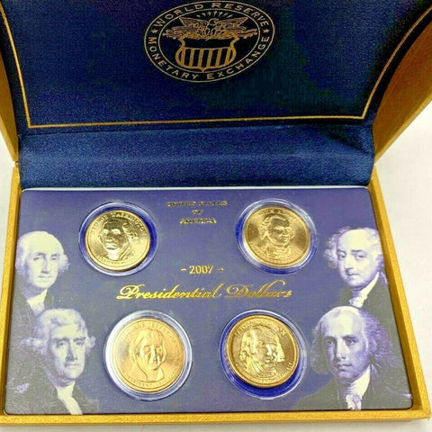 US 2007 Set 4 Coins $1 - 1st 2nd 3rd 4th President Special Edition