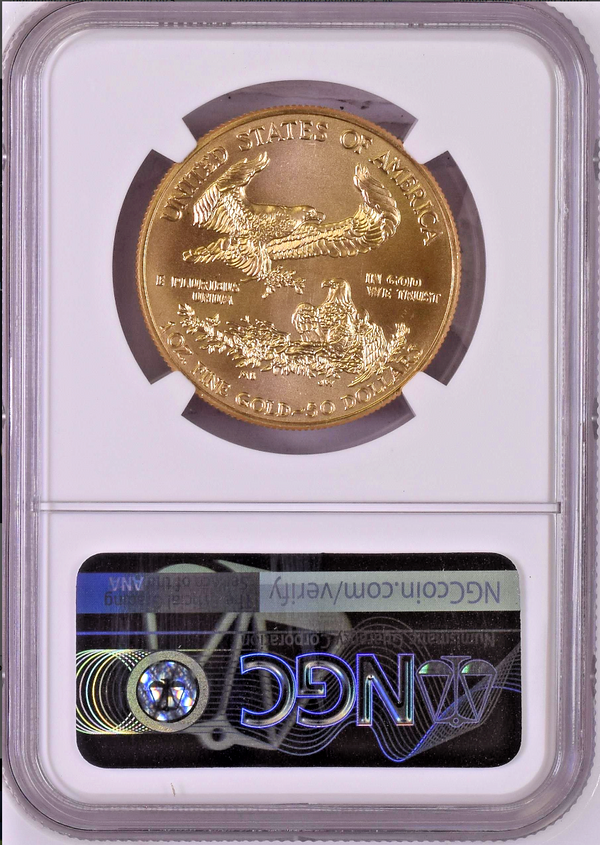 2020 Burnished Gold Eagle $50 NGC MS70 United States of America 1oz
