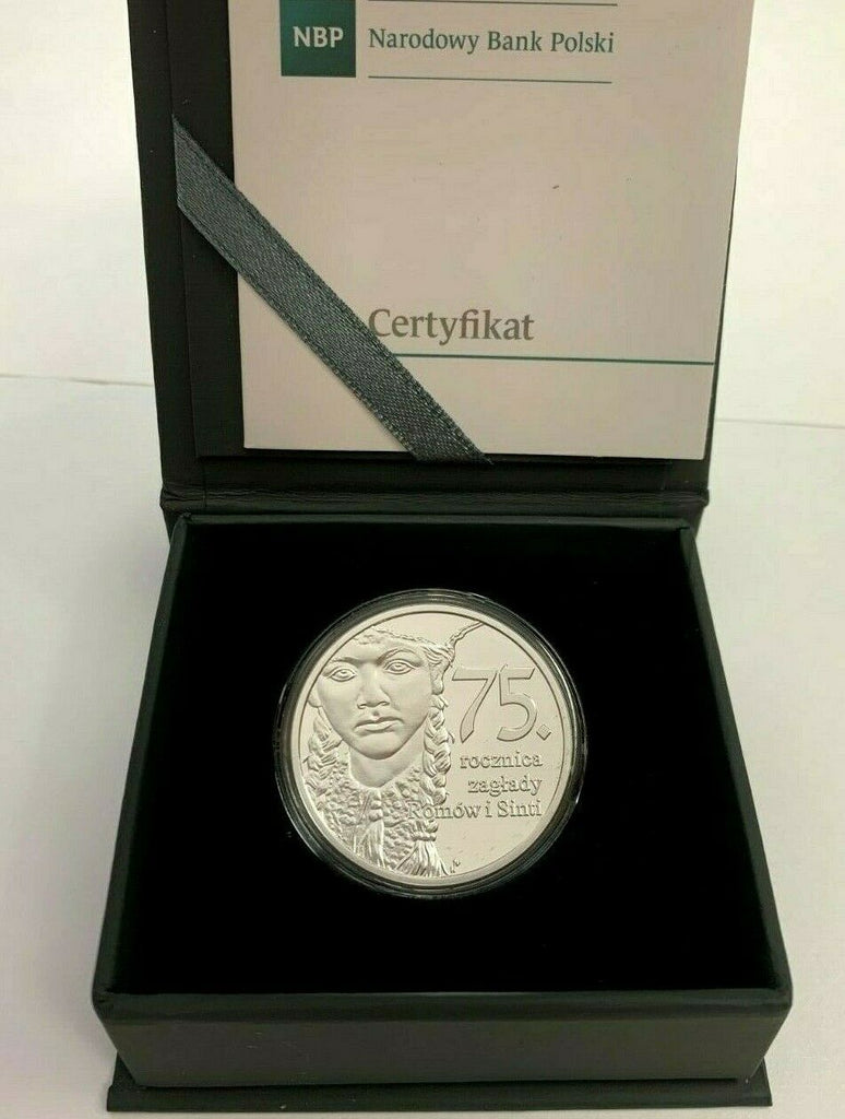 2019 Poland Silver Coin 10 Zloty 75th Anniversary of Romani and Sinti Genocide