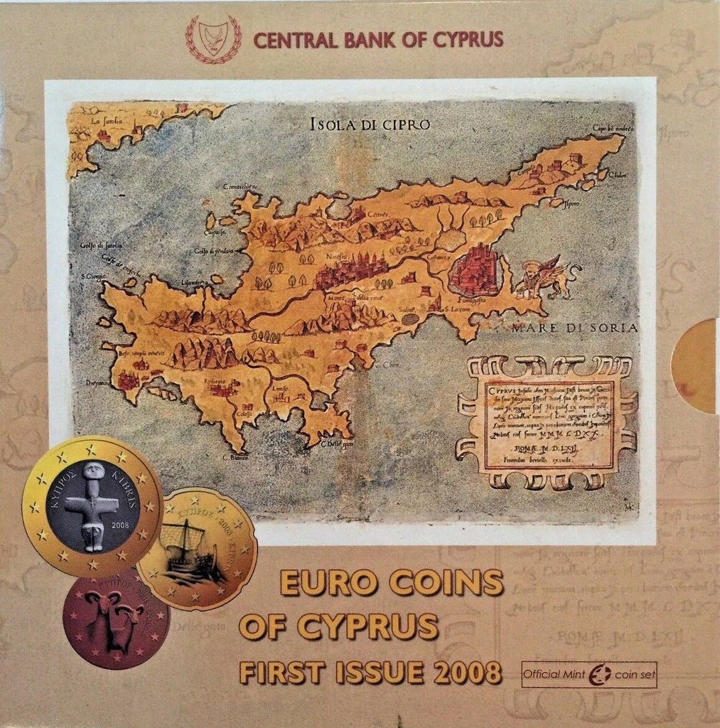 Cyprus 2008 Complete Official Euro Set 8 Coins First Issue