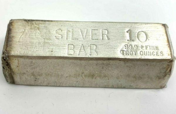 Vintage Silver Bar 10 oz .999 CMI USS Constitution Battleship Old Ironsides