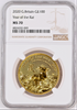 Great Britain 2020 Gold 100 Pounds Year of the Rat NGC MS70 Mintage-898