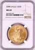 2008 W Gold 1oz Coin $50 American Eagle United States NGC MS69