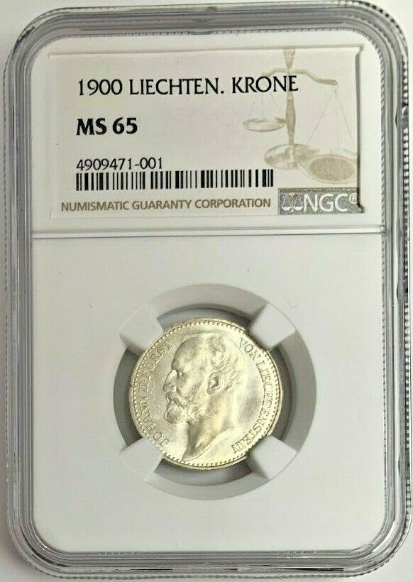 Liechtenstein 1900 Silver Krone John Johann II NGC MS65