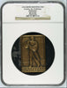 Swiss 1934 Medal Shooting Fest Fribourg Bronze R-433a Rectangular NGC MS65 BN
