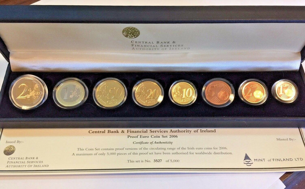 Ireland 2006 Official Euro Proof Set 8 Coins Special Edition Box Certificate