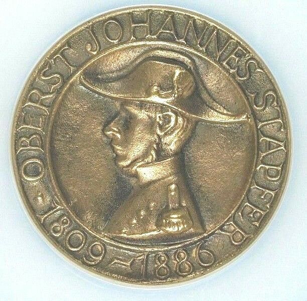 Swiss Bronze Shooting Medal Zurich Johannes Stapfer R-1855a NGC MS62 Very Rare