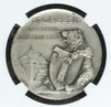 Swiss 1910 Silver Shooting Medal St Gallen Gossau R-1183a Bear NGC MS65 Rare