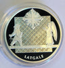 Latvia 2004 Silver Proof 1 Lats Latgale Our Lady Child Jesus Angel Cross Peasant