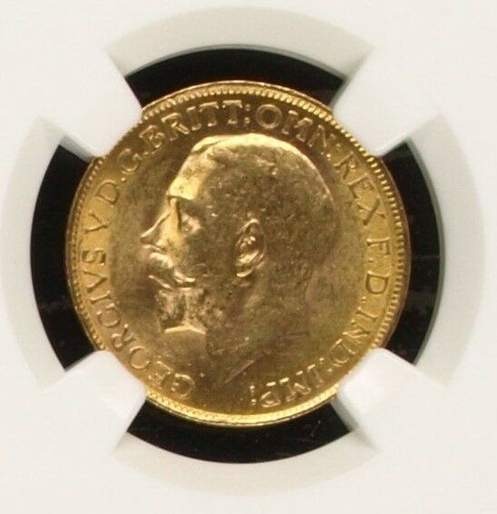 South Africa 1926 SA Gold Coin Full Sovereign King George V NGC MS62