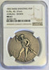 Swiss 1903 Silver Medal Shooting Fest Aargau Baden R-29a Mintage-350 NGC MS61