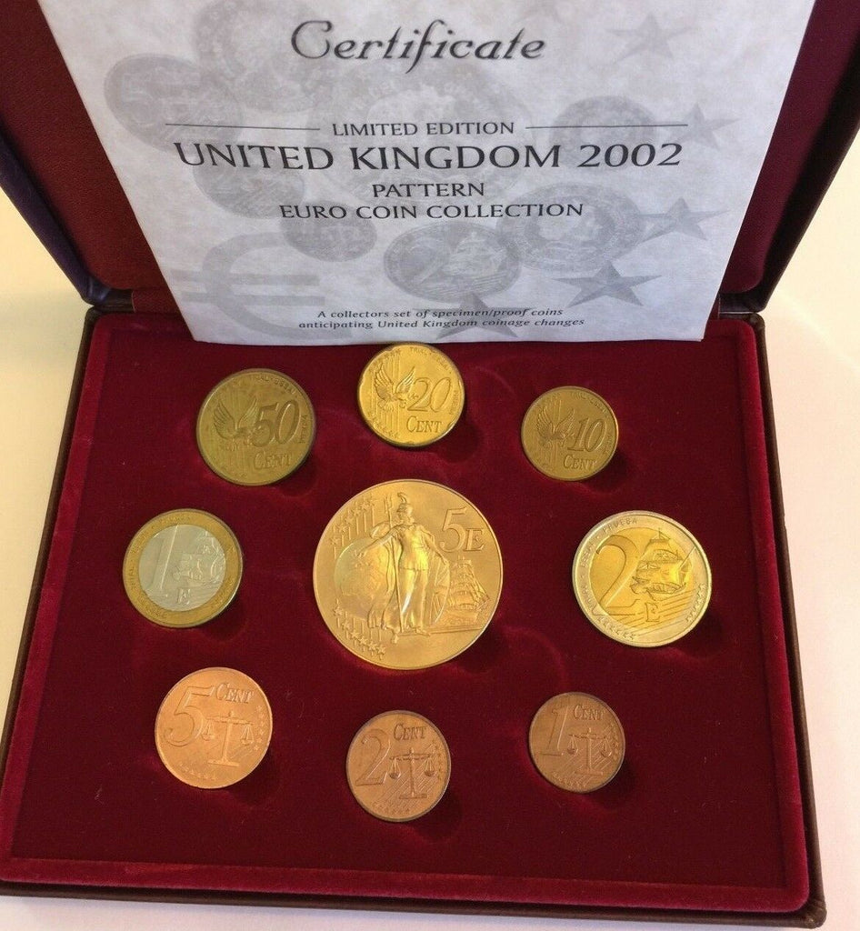 コレクション EURO COIN COLLECTION-UNITED KINGDOM 2002 2002 United Kingdom Pattern Euro 9 Coins Collection Limited