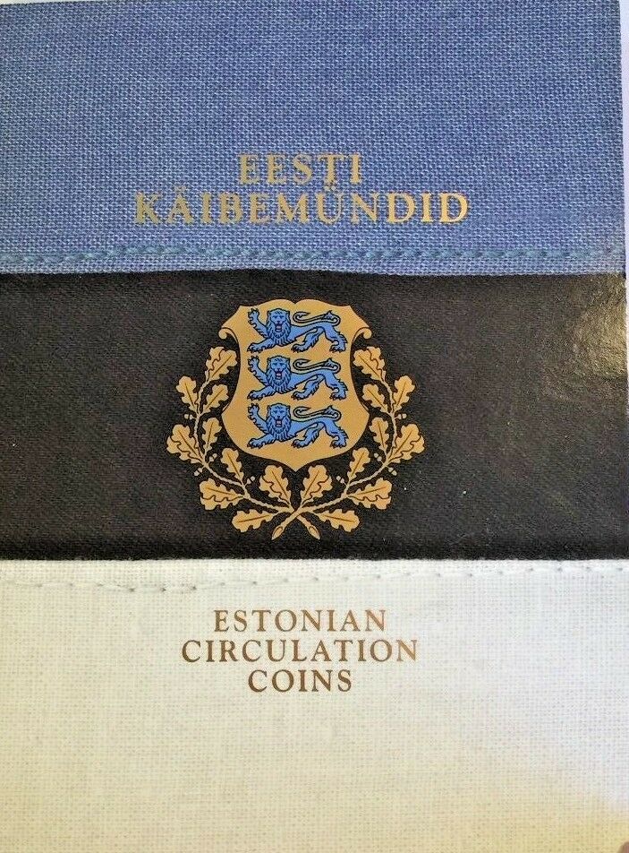 Estonia Complete Official Set 6 Coins 1992 1993 1994 2002 2003