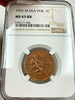 1932 Philippines Under US Sovereignty 1 Centavo Bronze NGC MS65 Manila Mint