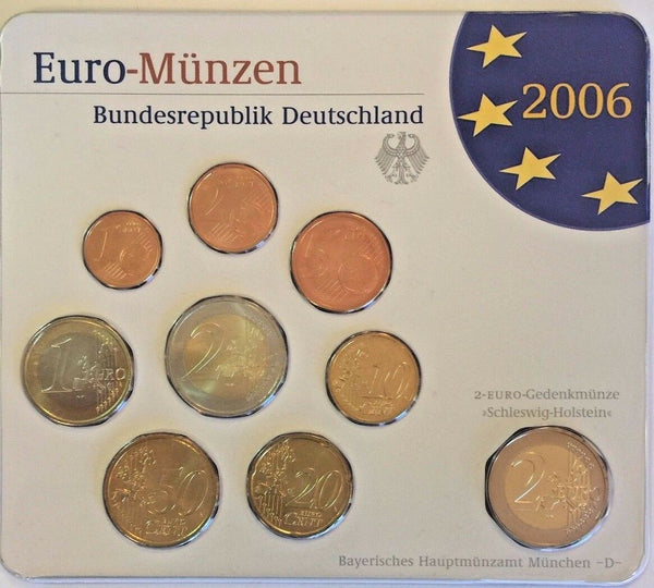 2006 D Germany Euro Official Coin Set Special Edition München Mint Deutschland